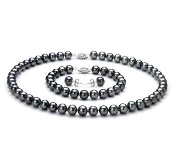 Orecchini pendenti in argento Sterling 925 AAAA 7-7,5 mm