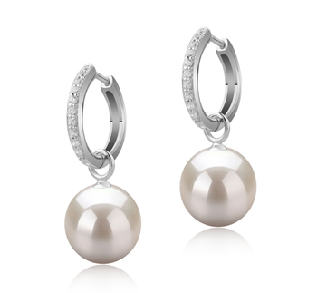 10-11mm di Perle Acqua Dolce Orecchini en Rosalind Bianco
