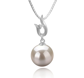 9-10mm di Perle Acqua Dolce Pendente en Samantha Bianco