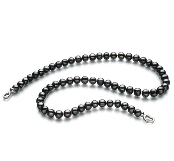 8.5-9mm di Perle Acqua Dolce Collana en Nero for Sale | Pearls Only 8.5-9mm di Perle Acqua Dolce Collana en Nero for Sale | Pearls Only