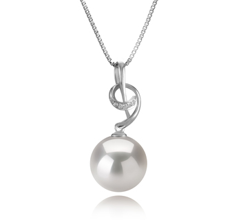 11-12mm di Perle Acqua Dolce - Edison Pendente en Sofie Bianco