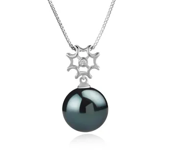 11-12mm Di Tahiti Pendente en Tatiana Nero