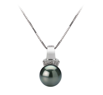 8-9mm Di Tahiti Pendente en Viviana Nero