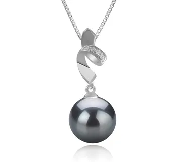 9-10mm Di Tahiti Pendente en Winola Nero