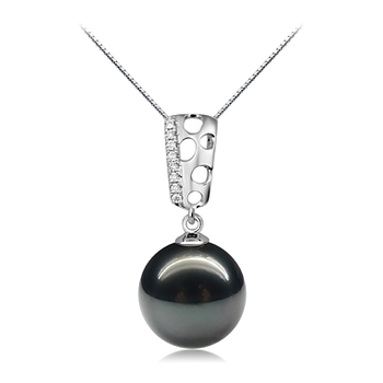10-11mm Di Tahiti Pendente en Perla Zuella Nero 10-11mm Di Tahiti Pendente en Perla Zuella Nero