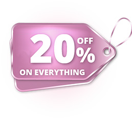 20% off on EVERYTHING 20% off on EVERYTHING