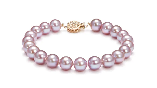 Treasure Bay Bracciale Perle D'Acqua Dolce Naturali 9-10 Mm – Donna, 18.5 Cm, Bianco, Scatola Regalo
