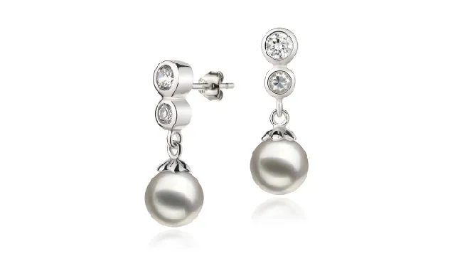 View White Japanese Akoya Earrings collection