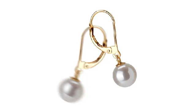 View White Freshwater Pearl Earrings collection