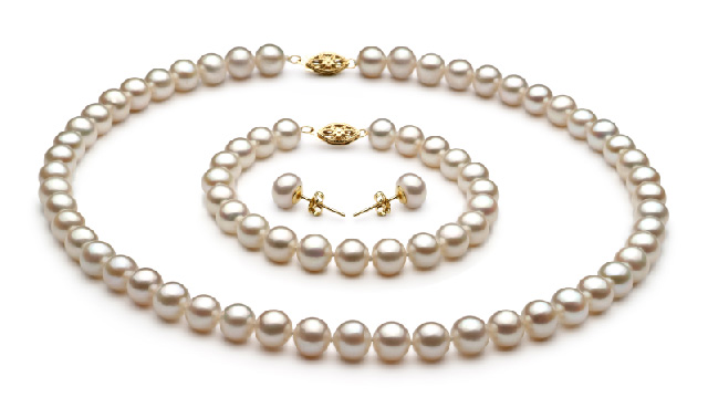 View Set di perle bianche collection